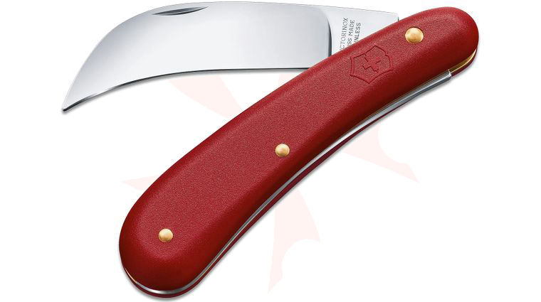 Victorinox Swiss Army Large Pruning Knife, Red Zytel Handle, 2.9 inch Blade