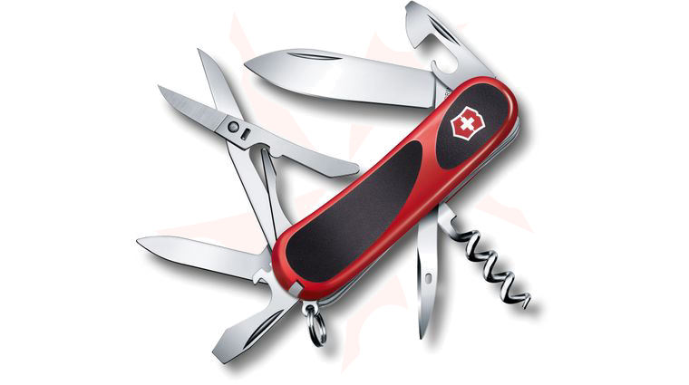 Victorinox Swiss Army 2.3903.C-X4 EvoGrip 14 Multi-Tool 3.38 inch Red Handles with Black Rubber Inserts