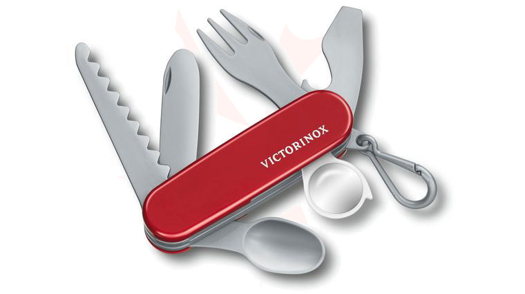 Toy Victorinox Swiss Army Knife by Theo Klein, Red Handles