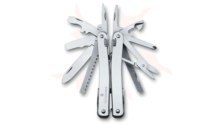 Victorinox Swiss Army SwissTool Spirit X Plus 4.13 inch Closed, Leather Sheath