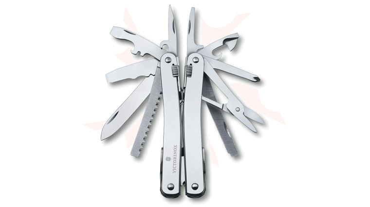 Victorinox Swiss Army SwissTool Spirit X Plus Ratchet 4.13 inch Closed, Leather Sheath
