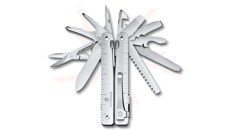Victorinox Swiss Army SwissTool MX with Clip 4.5 inch Closed, Silver