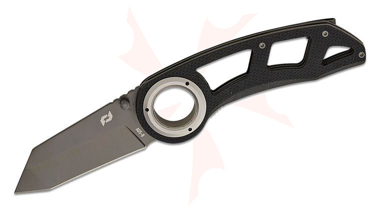 Schrade Delta Class Torsion CLR Folding Knife 3.09 inch AUS-8 Gray Tanto Blade, Black G10 Skeletonzied Handles