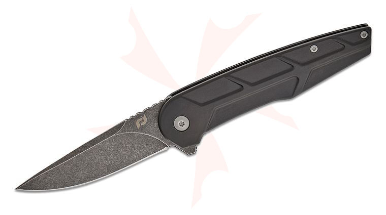 Schrade Beta Class Reckon Assisted Flipper Knife 3 inch D2 Black Drop Point Blade, Black Aluminum Handles