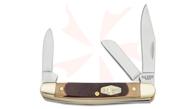 Schrade 108OT Old Timer Delrin Junior Three Blade Pocket Knife, 2.7 inch Closed
