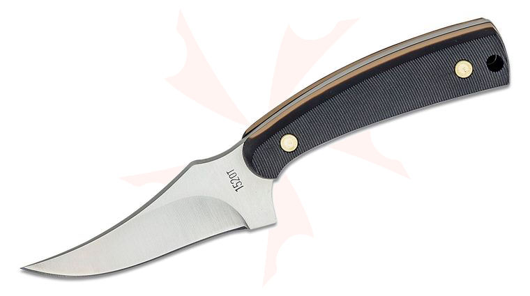 Schrade 152OT Old Timer Sharpfinger Fixed 3.3 inch Satin Clip Point Blade, Brown Sawcut Delrin Handles, Leather Sheath