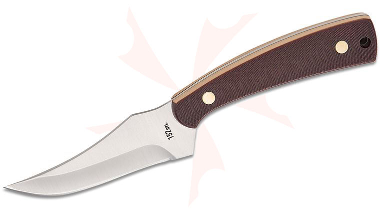 Schrade 152OTL Old Timer Large Sharpfinger Fixed Blade 4 inch Satin Clip Point Blade, Brown Sawcut Delrin Handles, Leather Sheath