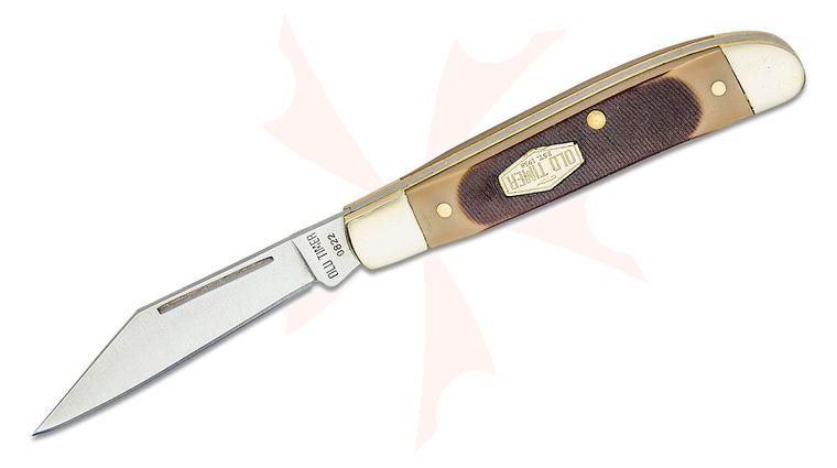 Schrade 12OT Old Timer Pal Pocket Knife 2.75 inch Closed, Brown Sawcut Delrin Handles with Nickel Bolsters