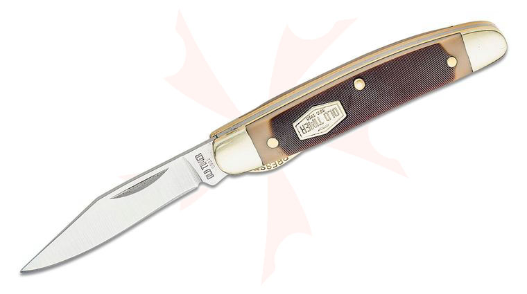 Schrade 18OT Old Timer Mighty Mite Folding Knife 2.80 inch Closed, Sawcut Delrin Handles with Nickel Silver Bolsters