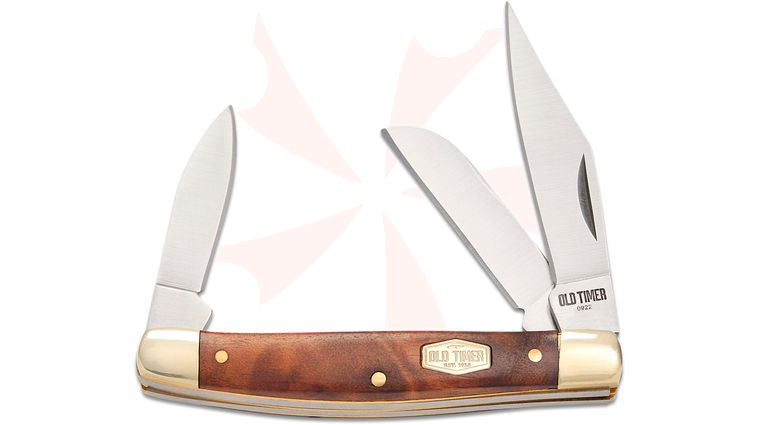 Schrade 34OTW Old Timer Middleman Slipjoint Folding Knife 3.3 inch Closed, Desert Ironwood Handles with Nickel Silver Bolsters