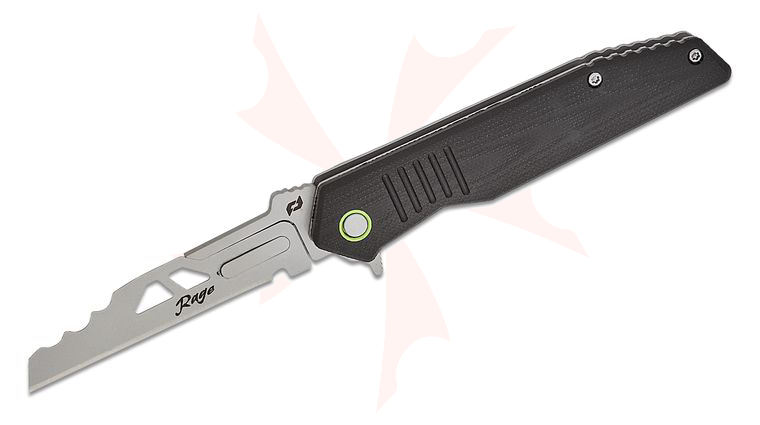 Schrade Nitro Enrage 7 Assisted Frame Lock Flipper Knife 3 inch Replaceable Utility Blade, Black G10 and Stainless Steel Handles