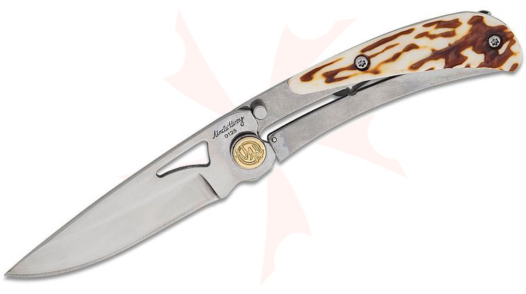 Schrade Uncle Henry Next Gen 3UHL Large Frame Lock Folding Knife 2.7 inch Polished Drop Point Blade, Staglon and Steel Handles
