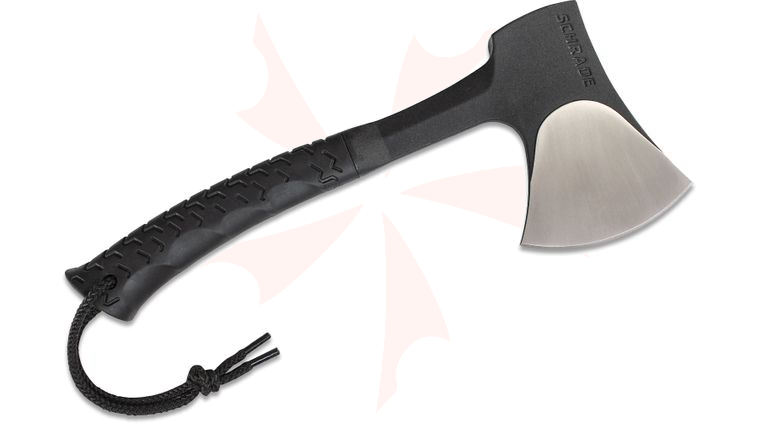 Schrade Full Tang Hatchet 11.08 inch Overall, Thermoplastic Rubber Handle, Thermoplastic Sheath