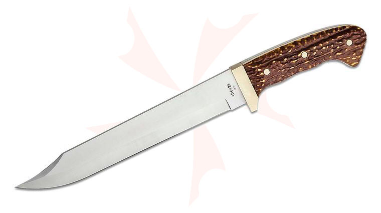 Schrade Next Gen 181UH Uncle Henry Fixed Blade Knife 10 inch Bowie Blade, Stagalon Handles, Nylon Sheath