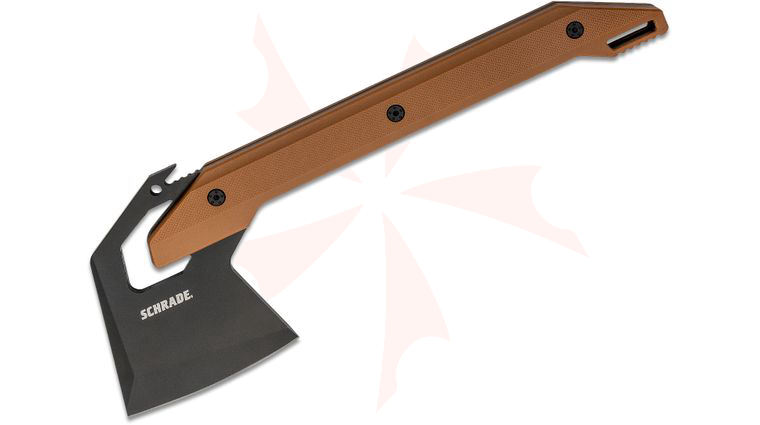 Schrade 12 inch Camp Axe, Tan GFN Handles, Nylon Sheath