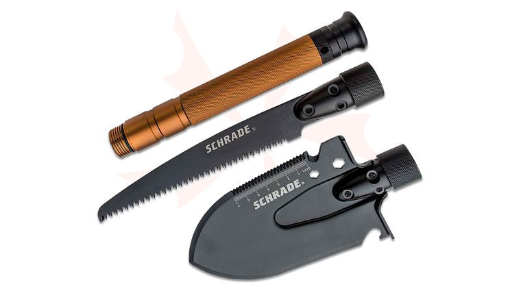 Schrade Shovel/Saw Combo Kit, Black Oxide Coating, Aluminum Handle