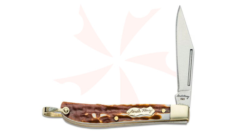 Schrade Uncle Henry 12UH Roadie Folding Pocket Knife 2.2 inch Clip Point Blade, Next Gen Staglon Handles, Nickel Silver Bolsters