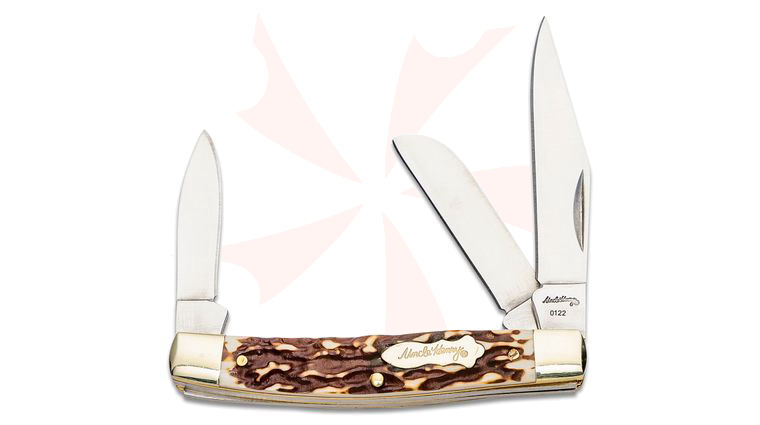 Schrade Uncle Henry Next Gen 834UH Rancher Folding Pocket Knife 5.8 inch Overall, Next Gen Staglon Handles with Nickel Silver Bolsters