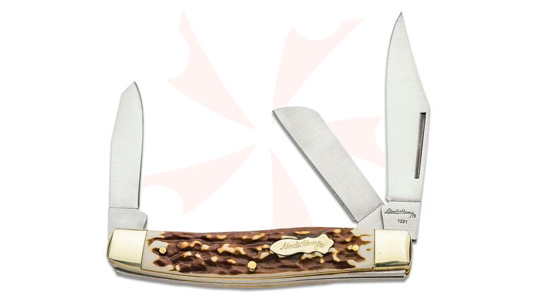 Schrade Uncle Henry Next Gen 885UH Sr. Rancher Folding Pocket Knife 6.9 inch Overall, Next Gen Staglon Handles with Nickel Silver Bolsters