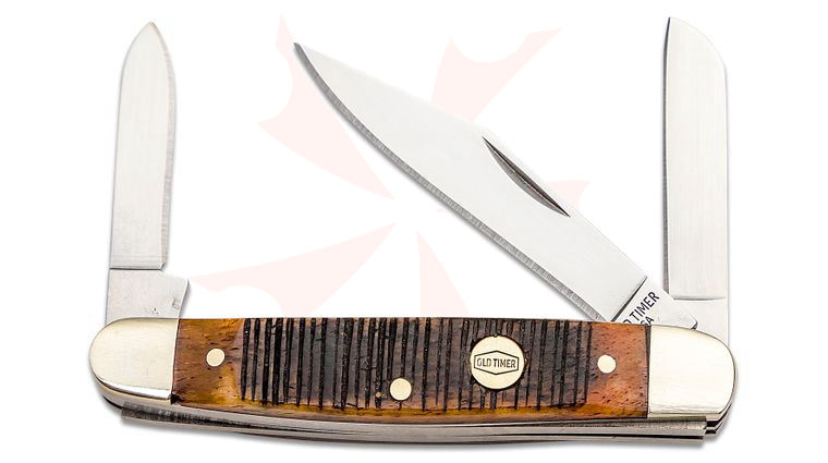 Schrade Old Timer USA Made Generational Series 34OTG Middleman Folding Knife, 3.25 inch Closed, Chestnut Bone Handles