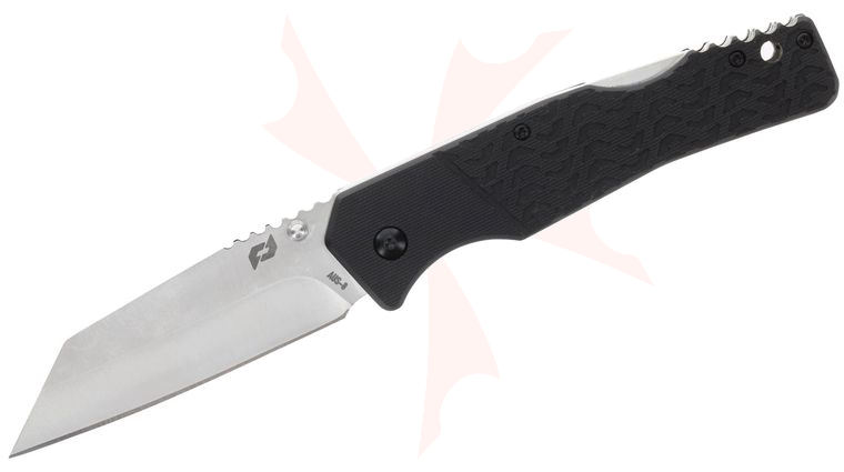 Schrade Delta Class Ultimatum Folding Knife 3.5 inch AUS-8 Satin Wharncliffe Blade, Black G10 Handles