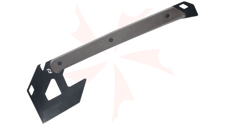 Schrade Delta Class 19.5 inch Backdraft Axe, Black 3Cr13MoV Blade, Tan G10 Handle, 1680D Polyester Sheath