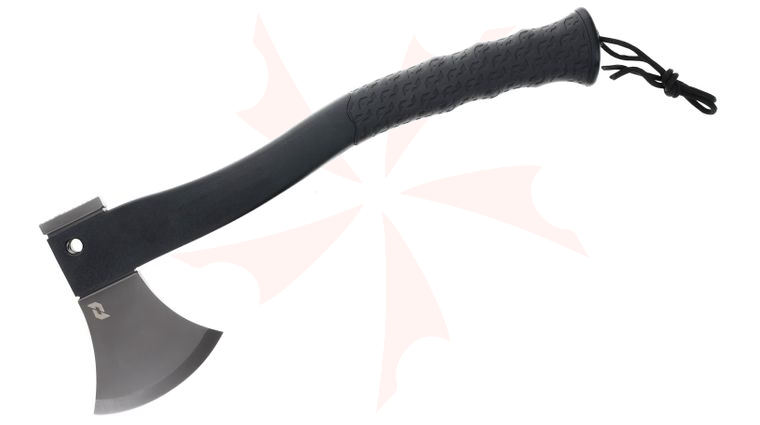 Schrade Delta Class Bedrock Magnum Axe, 4.5 inch Gray 3Cr13MoV Blade, Black Overmold Handle, 1680D Polyester Sheath