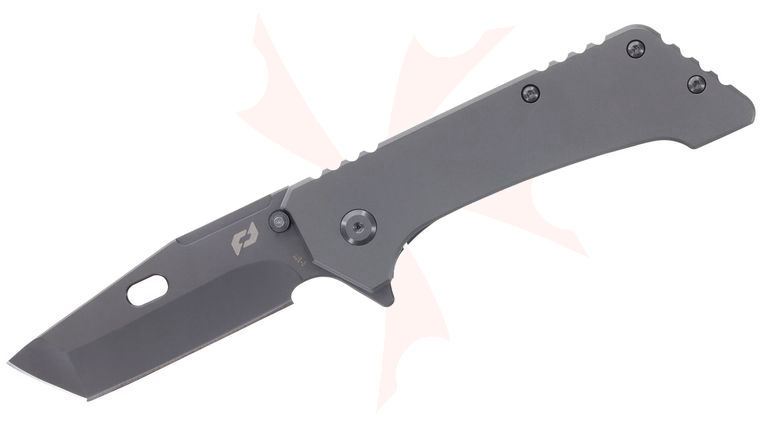 Schrade Delta Class Girder Flipper Knife 3.25 inch AUS-8 Ti-Nitride Tanto Blade, Ti-Nitride Stainless Steel Handles