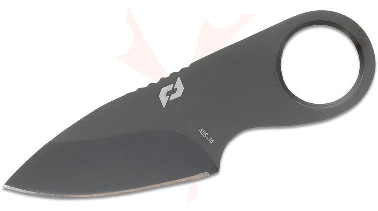 Schrade Delta Class Spare Change Fixed Blade Knife 1.75 inch AUS-10 Ti-Nitride Drop Point, One Piece Construction, Injection Molded Sheath