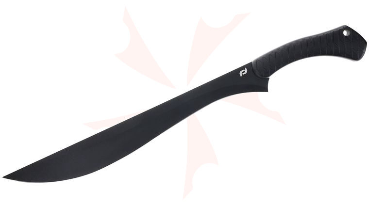 Schrade Delta Class Decimate Brush Sword Machete 16.25 inch 3Cr13 Black Blade, Black Overmold Handles, 1680D Polyester Sheath