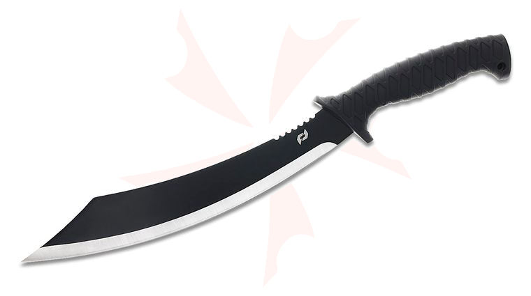 Schrade Delta Class Decimate Parang Machete 11.75 inch 3Cr13 Two-Tone Blade, Black Overmold Handles, 1680D Polyester Sheath