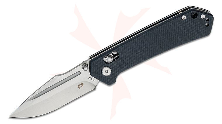 Schrade Delta Class Divergent Folding Knife 3.06 inch AUS-8 Satin Harpoon Point, Black G10 Handles