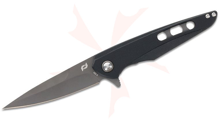Schrade Delta Class Kinetic Flipper Knife 3.5 inch AUS-8 Drop Point Blade, Black G10 Handles