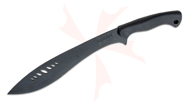 Schrade KM1 Large Kurki Machete 13.3 inch 3Cr13 Stainless Blade, Safe-T-Grip Handle, Ferro Fire Steel and Sharpening Stone