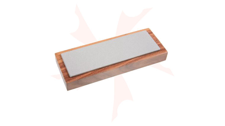 EZE-LAP Coarse Stone on a Walnut Pedestal - 2 inch x 6 inch Diamond Stone