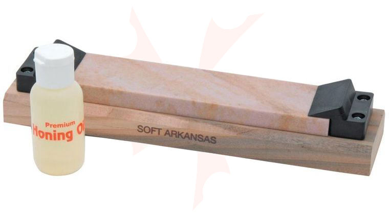 Sportsman Soft Arkansas Whetstone 7 inch x 1.75 inch x 1/2 inch w/ Honing Oil