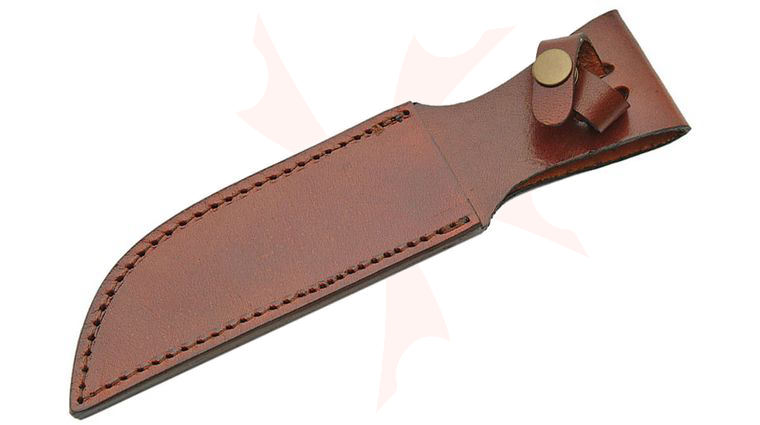 Brown Leather Sheath, Fits Most Fixed Blades Up to 6 inch