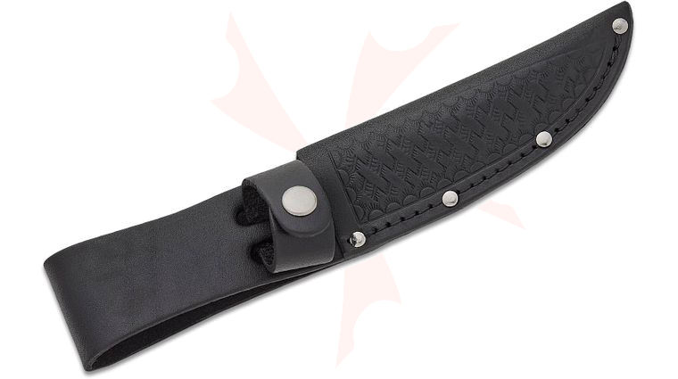 Basketweave Leather Sheath (Black) Fits up to 4 inch Fixed Blade