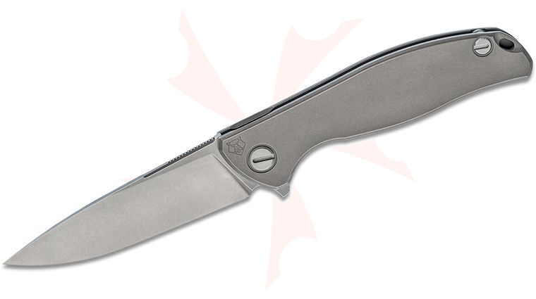 Shirogorov Model F95R Slim Flipper Knife 3.875 inch M390 Drop Point Blade, Titanium Handles