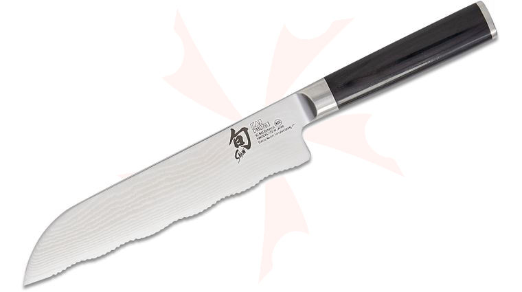 Shun DM0763 Classic Master Utility Knife 7 inch Blade, Ebony Pakkawood Handle