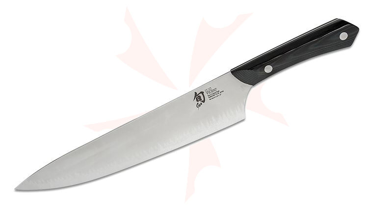 Shun VSC0707 Narukami Chef's Knife 10.25 inch San Mai/Carbon Steel Blade, Black Micarta Handle