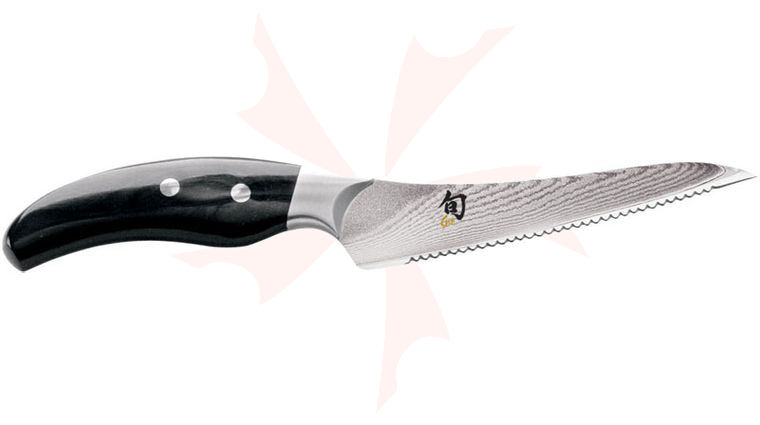 Shun Ken Onion Series Damascus Serrated Utility Kitchen