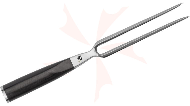 Shun DM0709 Classic Carving Fork 6.5 inch Overall, Pakkawood Handle