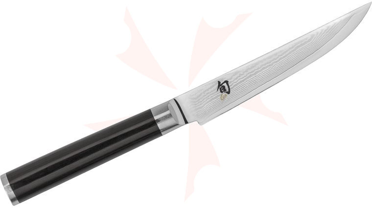 Shun DM0711 Classic Steak Knife 5 inch Blade, Pakkawood Handle