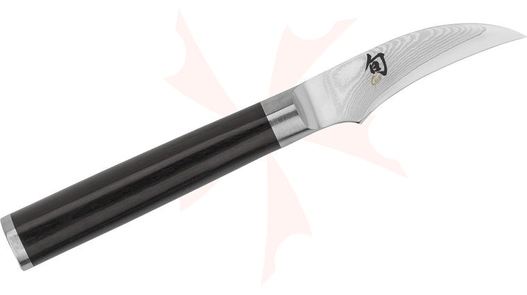 Shun DM0715 Classic Bird's Beak Paring Knife 2.5 inch Blade, Pakkawood Handle