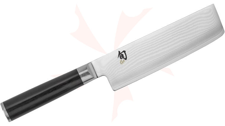 Shun DM0728 Classic Japanese Style Nakiri 6.5 inch Blade,  Pakkawood Handle