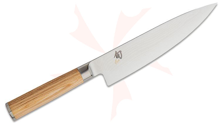 Shun DM0706W Classic Blonde Chef's Knife 8 inch VG-MAX Damascus Blade, Blonde Pakkawood Handle