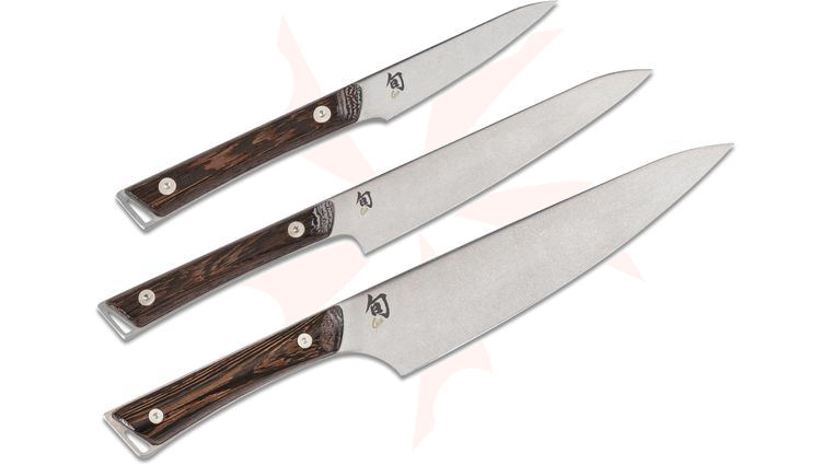 Shun SWTS0351 Kanso 3 Piece Starter Set, Tagayasan Wood Handles