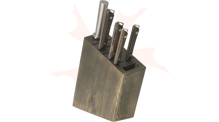 Shun SWTS0600 Kanso 6 Piece Block Set, Tagayasan Wood Handles