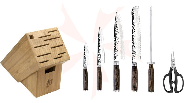 Shun TDMS0700 Premier 7 Piece Essential Bamboo Block Set